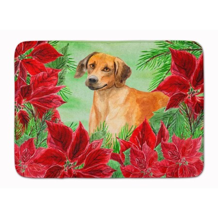 Carolines Treasures Rhodesian Ridgeback Poinsettas Machine Washable Memory Foam Mat CK1324RUG